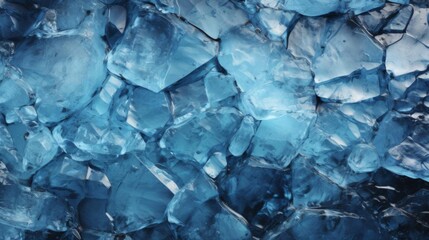 Obraz premium A blue background with many pieces of ice