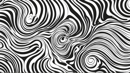 Obraz premium Groovy hippie 70s backgrounds. Waves, swirl, twirl pattern. Twisted and distorted vector texture in trendy retro psychedelic style. Y2k aesthetic.