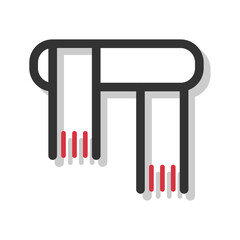 Clothing for men and women outline icon pack