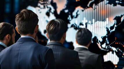 Analyzing Global Investment Opportunities: International Investors Collaborating on Digital Economic Trends Map