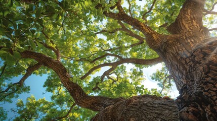 Looking Up at a Majestic Tree