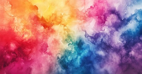 Vibrant Watercolor Explosion. AI generated illustration.