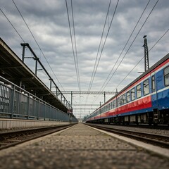 Fototapeta premium train on the railway