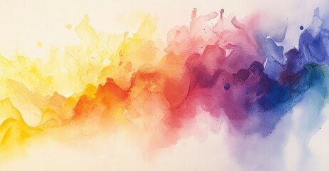 Vibrant Watercolor Explosion. AI generated illustration.