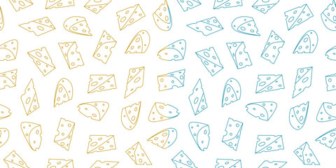 Cheese pattern background. Seamless pattern of cheese doodle illustration background. Cheese doodle pattern background. Seamless Pattern of a Cheese. 