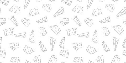 Cheese pattern background. Seamless pattern of cheese doodle illustration background. Cheese doodle pattern background. Seamless Pattern of a Cheese. 