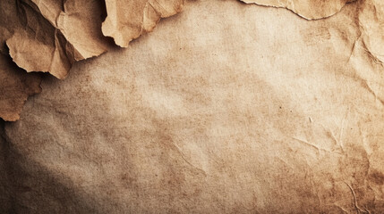 Aged Paper Texture: A close-up of a vintage, textured paper with a worn and weathered surface. The aged paper features a warm, brown hue with a rough texture, showcasing the passage of time.