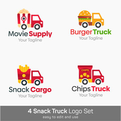 Truck Shape Logo Template Set. Good for Business, Agency, Community and Organization