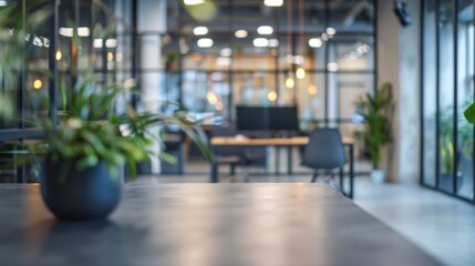 blur modern office background close up table shot