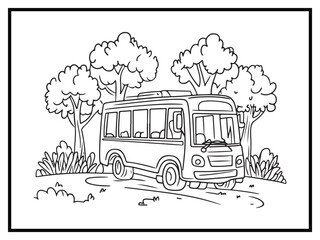 coloring pages cute transportation kids funny
