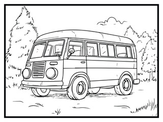 coloring pages cute transportation kids funny