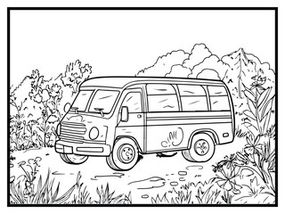 coloring pages cute transportation kids funny