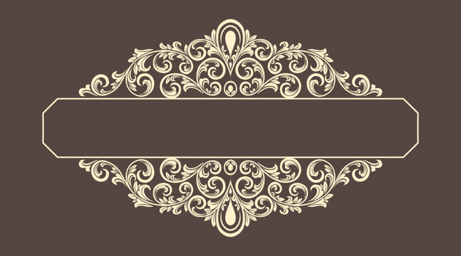 Vintage floral ornament Frame