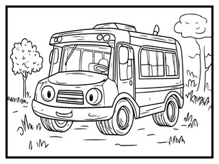 coloring pages cute transportation kids funny