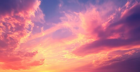 Obraz premium Breathtaking Sunset Sky. AI generated illustration.