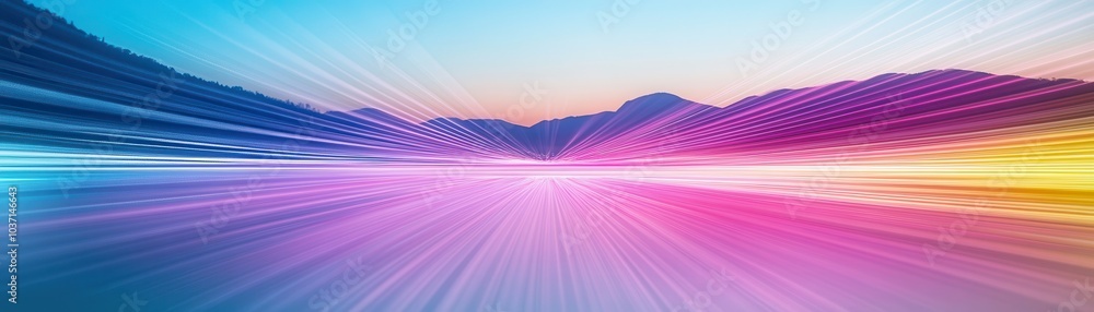 Sticker Abstract Motion Blur Background with Gradient Colors