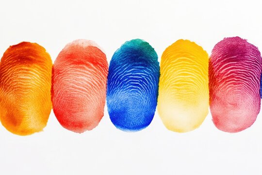 Unique Patterns of Vibrant Fingerprints Displayed
