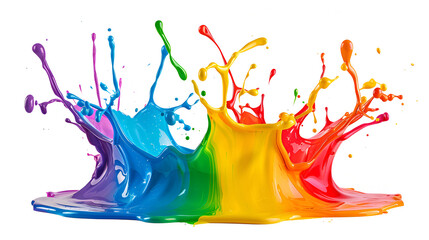 Acrylic splashes on white background ,Splash of colorful drop in water isolated on a white background, cloud of colorful ink