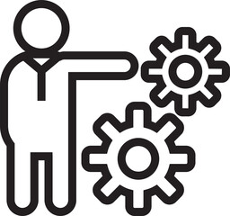 People and Gears Icon
