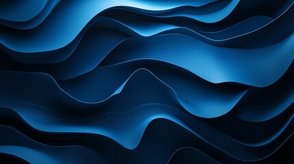 Abstract blue wave forms on a smooth surface, creating a fluid texture.