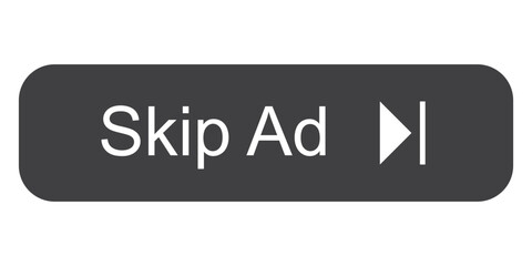 skip ad advertisement icon isolated on a white background