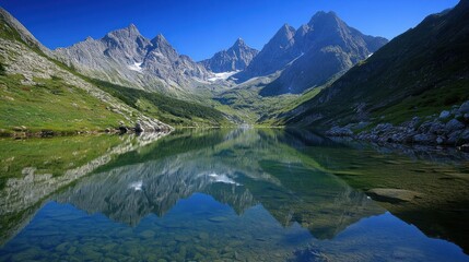 Fototapeta premium Mountain Lake Reflection