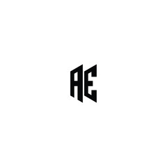 Fototapeta premium AE monogram logo design letter text name symbol monochrome logotype alphabet character simple logo