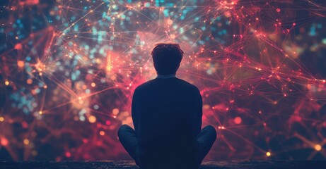 Contemplative Student in Thought. AI generated illustration.