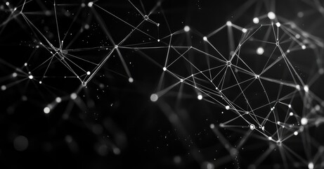 Fototapeta premium Digital Network Visualization. AI generated illustration.