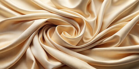 Fototapeta premium Beige Fabric Flowing in Soft Waves - Elegant Background for Wallpaper and Design Projects