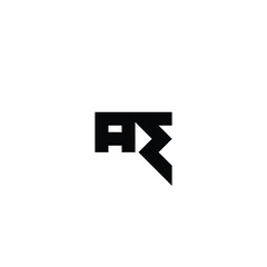 Obraz premium AE monogram logo design letter text name symbol monochrome logotype alphabet character simple logo