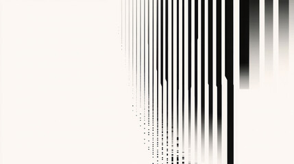 Fototapeta premium Abstract Lines: A mesmerizing pattern of black lines converging and fading into the distance, creating an illusion of depth and movement. The minimalist design evokes a sense of mystery and intrigue.