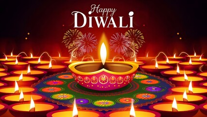Festive Diwali Silhouettes: Celebrating the Festival of Lights.
