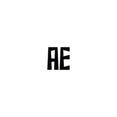 Obraz premium AE monogram logo design letter text name symbol monochrome logotype alphabet character simple logo