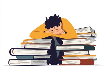 Learning difficulties  academic stress concept. 