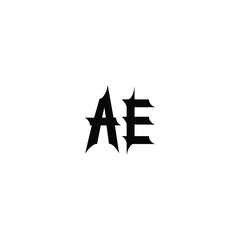 AE monogram logo design letter text name symbol monochrome logotype alphabet character simple logo