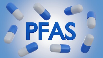 3d rendering of capsule pill with the letters 