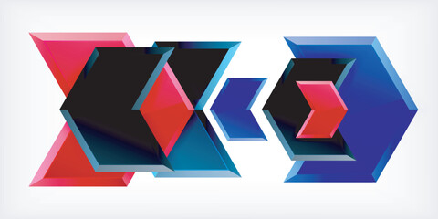 Technology dynamic arrow geometric background. Vector Illustration For Wallpaper, Banner, Background, Card, Book Illustration, landing page