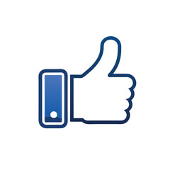 Obraz premium Facebook like icon on a isolated white background