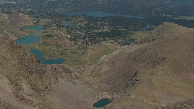 View from the summit of the Peak of Carlit in France.