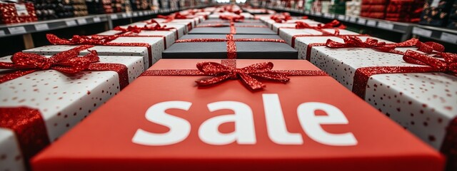 gift boxes with the inscription sale.