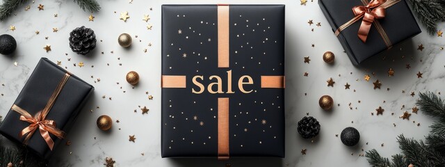 gift boxes with the inscription sale.