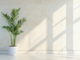Fototapeta premium Guest experience optimization in a modern hotel lobby, sleek minimalist decor, warm ambient lighting