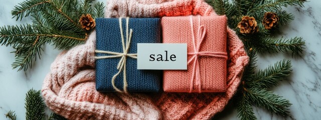 gift boxes with the inscription sale.