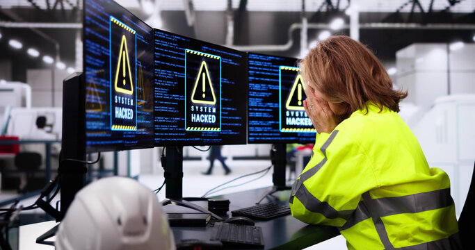 Shocked Engineer In Automated Semiconductor Factory During Ransomware