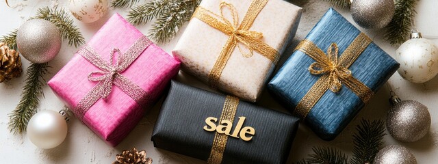 gift boxes with the inscription sale.