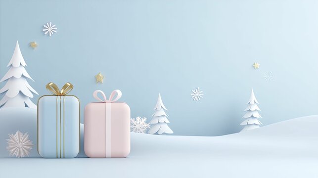 New Year travel deals interface, modern sleek UI, festive background elements - Powered by Adobe