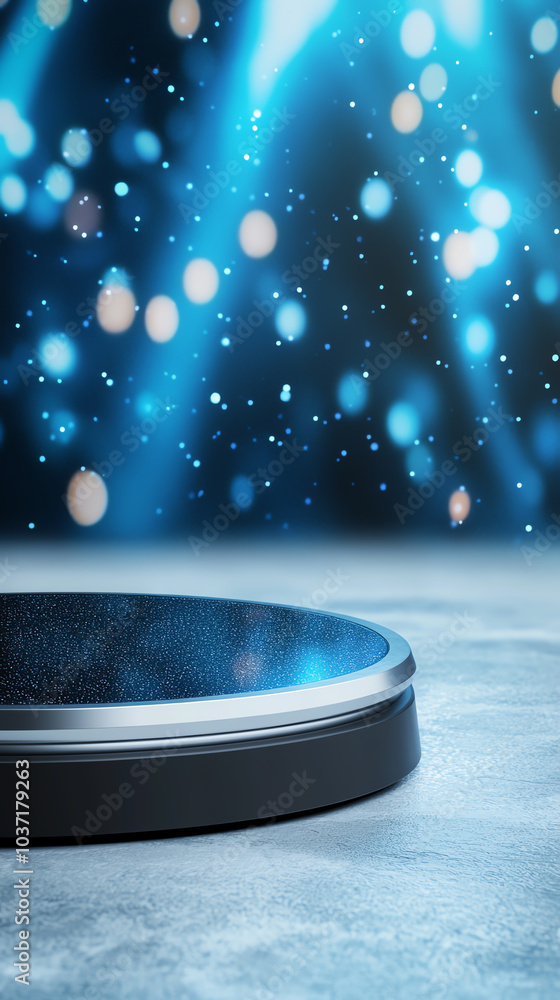 Aufkleber illuminated stage with sparkling lights creating a magical atmosphere for a performance or presentat