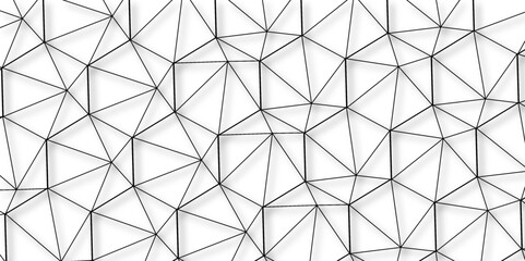 Abstract of simple gray line triangle pattern geometric background. Seamless geometric polygonal repeatable pattern swatch background, Trendy design vector background for web backdrop orpaper print.