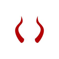 Red devil horn illustration